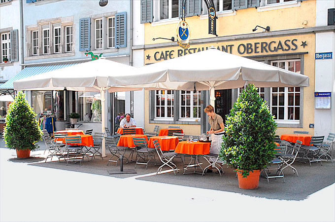 Boulevard café in front of Restaurant Obergass